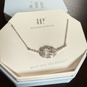 NEW Bomb Party Necklace NK77912 'Jewel Of The Dawn' Diamond CZ on Rhodium